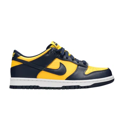 Pre-owned Nike Dunk Low Gs 'michigan' 2021 | Yellow | Kid's Size 7