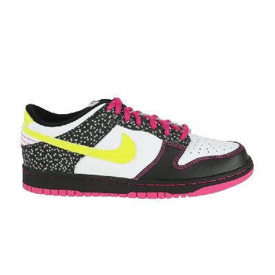 Pre-owned Nike Dunk Low Gs 'pink Volt' In White