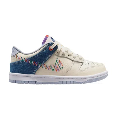 Pre-owned Nike Dunk Low Gs 'soft Pearl Blue Denim' | Cream | Kid's Size 5.5