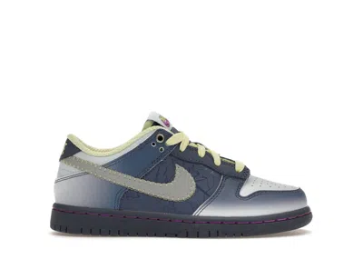Pre-owned Nike Dunk Low Halloween I Am Fearless Sneakers In Diffused Blue/blue Tint/luminous Green