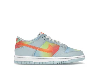 Pre-owned Nike Dunk Low Heat Map Sneakers In Glacier Blue/light Lemon Twist/aquarius Blue