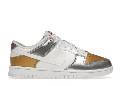 Pre-owned Nike Dunk Low Heirloom (women's) Sneakers In Metallic Gold/white/metallic Silver