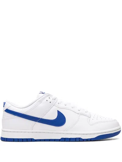 Nike Dunk Low "hyper Royal" Sneakers In White