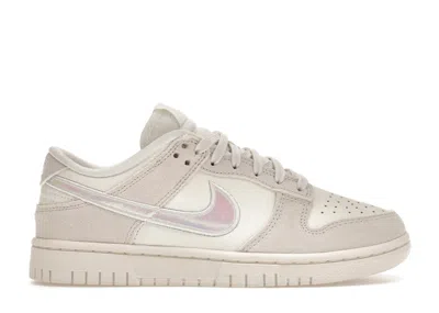 Pre-owned Nike Dunk Low Iridescent Swoosh (women's) Sneakers In Sail In Sand