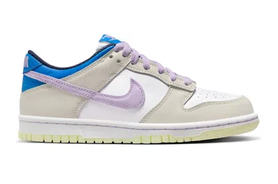 Pre-owned Nike Dunk Low Khaki Blue Pink (gs) In Light Orewood Brown/white/light Photo Blue