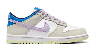 Pre-owned Nike Dunk Low Khaki Blue Pink Sneakers In Light Orewood Brown/white/light Photo Blue