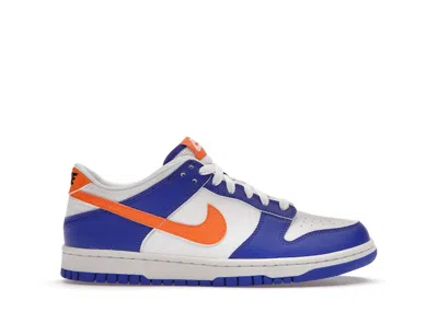 Pre-owned Nike Dunk Low Knicks Sneakers In Blue Joy/bright Mandarin/white In Multi