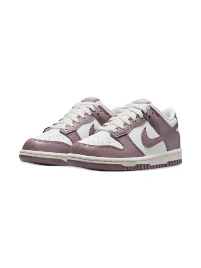 Nike Kids' Dunk Low Leather Sneakers In Gray