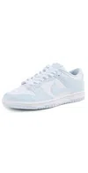 Nike Dunk Low Leather Sneakers White/blue Tint In White/blue Tint
