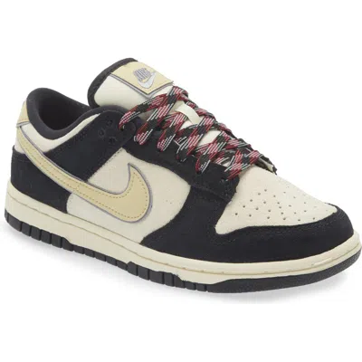 Nike Dunk Low Lx "black Cream" Sneakers In Black/team Gold/coconut Milk