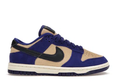 Pre-owned Nike Dunk Low Lx Blue Suede (women's) Sneakers In Deep Royal Blue/sesame/midnight Navy