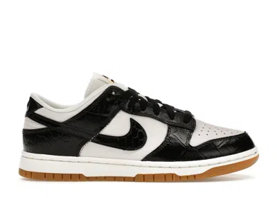 Pre-owned Nike Dunk Low Lx Croc (women's) Sneakers In Phantom/black/sail