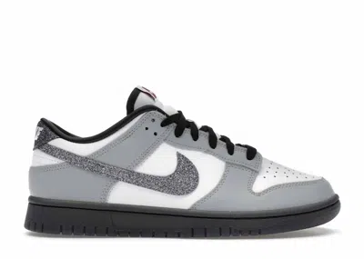 Pre-owned Nike Dunk Low Lx Glitter Swoosh (women's) Sneakers In White/light Smoke Grey In Gray
