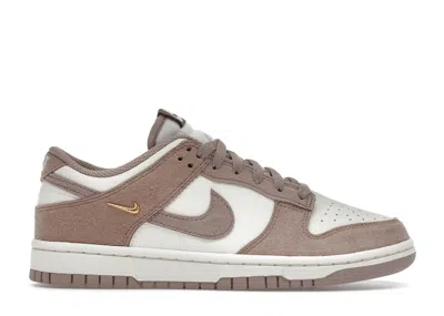 Pre-owned Nike Dunk Low Malt Gold Mini Swoosh (women's) Sneakers In Sail/metallic Gold/white