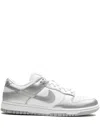 Nike Dunk Low "metallic Silver" Sneakers In White