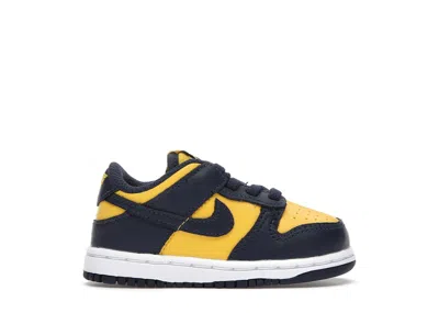 Pre-owned Nike Dunk Low Michigan (2021) Sneakers In Varsity Maize/midnight Navy Blue/white