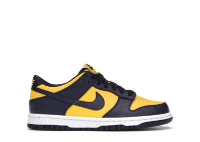 Pre-owned Nike Dunk Low Michigan (2021/2024) Sneakers In Varsity Maize/midnight Navy Blue/white In Multi