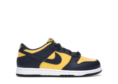 Pre-owned Nike Dunk Low Michigan (2021/2024) Sneakers In Varsity Maize/midnight Navy Blue/white
