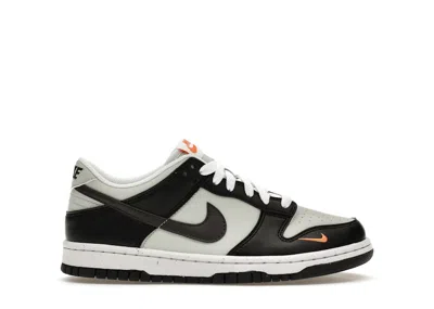 Pre-owned Nike Dunk Low Mini Swoosh Sneakers In Black/light Silver/bright Mandarin
