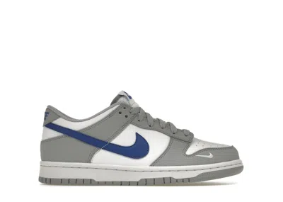 Pre-owned Nike Dunk Low Mini Swoosh Sneakers In Wolf Grey/game Royal/white