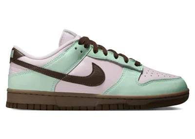 Pre-owned Nike Dunk Low Mint Chocolate (women's) Sneakers In Pearl Pink/gum Light Brown/mint Foam