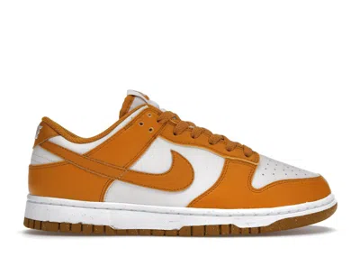 Pre-owned Nike Dunk Low Next Nature Gold Suede (women's) Sneakers In Phantom/white/volt