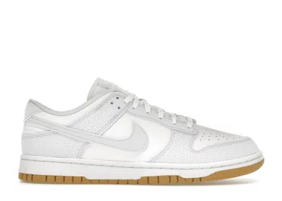 Pre-owned Nike Dunk Low Next Nature Gum (women's) Sneakers In White/football Grey/gum Light Brown In Multi