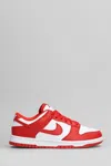 Nike Dunk Low Next Nature Sneakers In Red Leather In Red