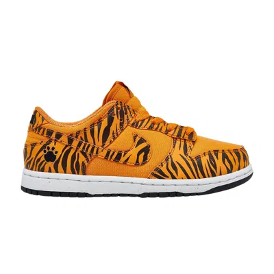 Pre-owned Nike Dunk Low Next Nature Ps 'tiger Stripes' | Orange | Kid's Size 2