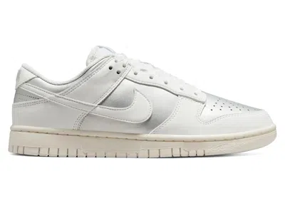 Pre-owned Nike Dunk Low Next Nature Sheer Lace (women's) Sneakers In Metallic Platinum/summit White/pale Ivory