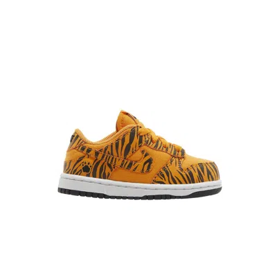 Pre-owned Nike Dunk Low Next Nature Td 'tiger Stripes' | Orange | Infant Size 8