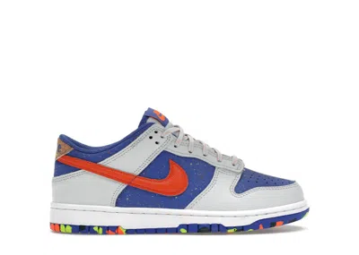 Pre-owned Nike Dunk Low Paint Splatter Sneakers In Photon Dust/astronomy Blue/volt In Multi