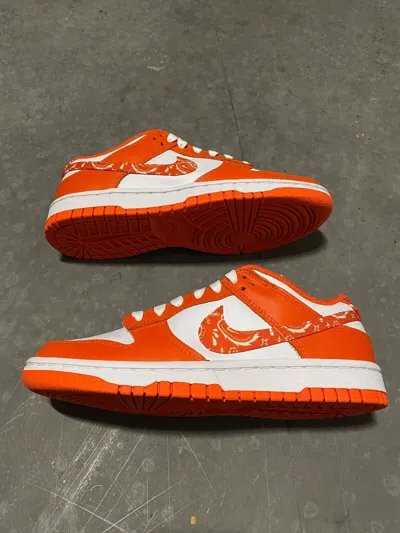 Pre-owned Nike Dunk Low Paisley Pack Orange White Retro Sb Rare Dh4401-103 Size 7 - 9