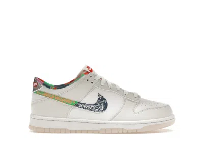 Pre-owned Nike Dunk Low Paisley Sneakers In White/diffused Blue In Multi