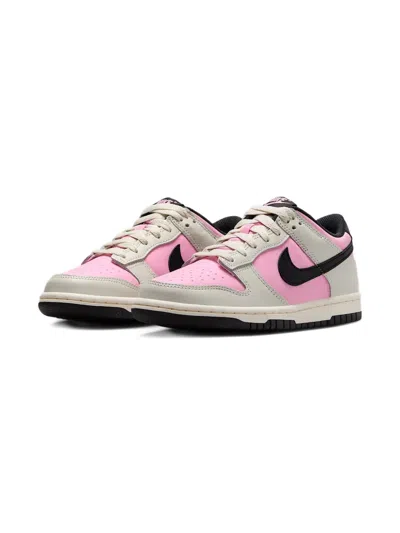 Nike Kids' Dunk Low "pink Rise/light Orewood Brown" Sneakers In Multi