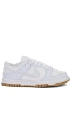 Nike Dunk Low Premium Next Nature Basketball Sneaker In White  Football Grey  & Gum Light Brown