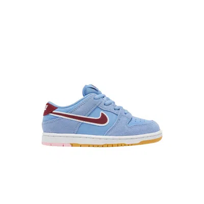 Pre-owned Nike Dunk Low Premium Sb Td 'philadelphia Phillies' | Blue | Infant Size 8