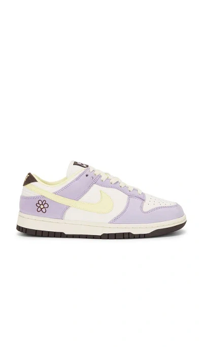 Nike Dunk Low Prm Sneaker In Lilac Bloom  Soft Yellow  & Sail