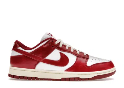 Pre-owned Nike Dunk Low Prm Vintage (women's) Sneakers In White/team Red/coconut Milk