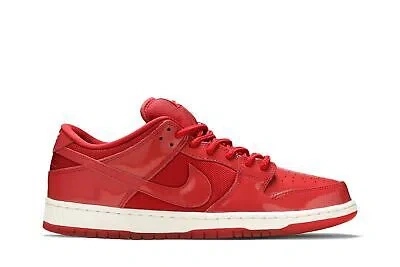 Pre-owned Nike Dunk Low Pro Sb 'red Patent Leather' 304292-616 In White