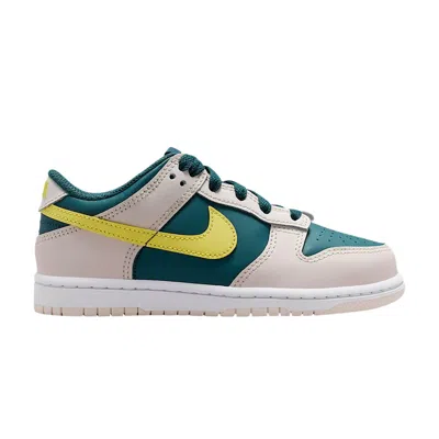 Pre-owned Nike Dunk Low Ps 'dark Teal Green' | Tan | Kid's Size 11.5 In Brown