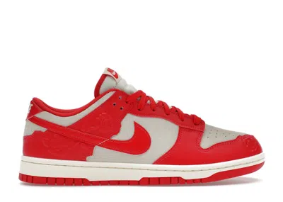 Pre-owned Nike Dunk Low Red Roses (women's) Sneakers In Coconut Milk/university Red/pale Ivory