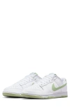 Nike Dunk Low Retro Basketball Shoe In White/honeydew