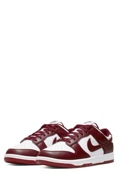 Nike Dunk Low Retro Basketball Sneaker In Burgundy
