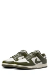 Nike Dunk Low Retro Casual Shoes Size 14.0 Leather In Pale Ivory/cargo Khaki