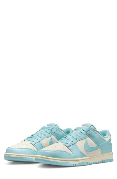 Nike Dunk Low Retro Basketball Sneaker In Pale Ivory/glacier Blue