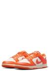 Nike Dunk Low Retro Basketball Sneaker In Pale Ivory/safety Orange
