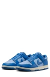 Nike Dunk Low Retro Basketball Sneaker In Psychic Blue/star Blue/sail