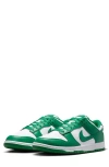 Nike Dunk Low Retro Basketball Sneaker In White/malachite