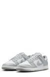 Nike Dunk Low Retro Basketball Sneaker In White/smoke Grey/white
